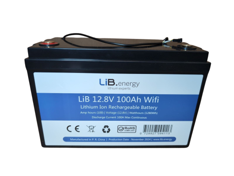 LiB 12.8V 100Ah LFP Battery WiFi